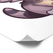 Cartoon kattenillustratie poster (Hoek)