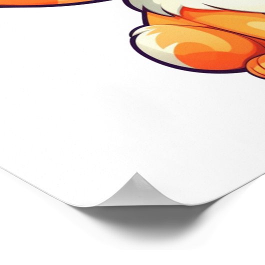 Cartoon kattenillustratie poster (Hoek)