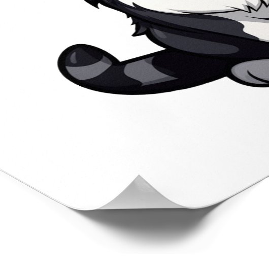 Cartoon kattenillustratie poster (Hoek)