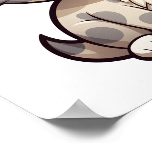 Cartoon kattenillustratie poster (Hoek)