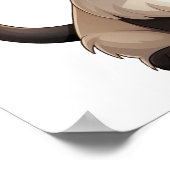 Cartoon kattenillustratie poster (Hoek)