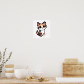 Cartoon kattenillustratie poster (Keuken)
