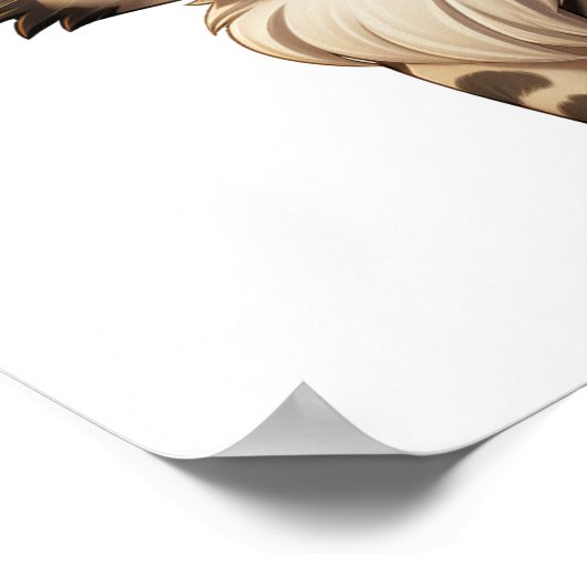 Cartoon kattenillustratie poster (Hoek)