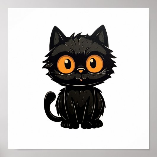 Cartoon kattenillustratie poster (Voorkant)