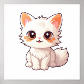 Cartoon kattenillustratie poster (Voorkant)