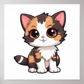Cartoon kattenillustratie poster (Voorkant)