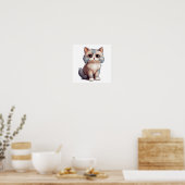 Cartoon kattenillustratie poster (Keuken)