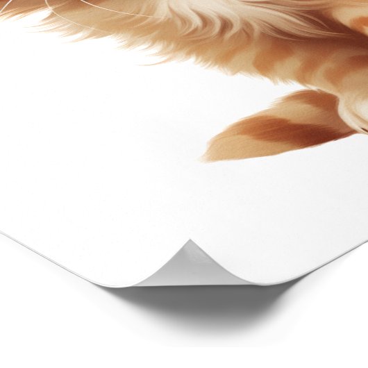 Cartoon kattenillustratie poster (Hoek)