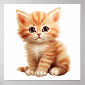 Cartoon kattenillustratie poster (Voorkant)