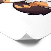 Cartoon kattenillustratie poster (Hoek)