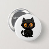 Cartoon kattenillustratie ronde button 5,7 cm (Voorkant /achterkant)