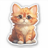 Cartoon kattenillustratie sticker (Voorkant)