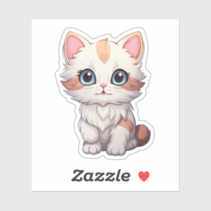 Cartoon kattenillustratie sticker