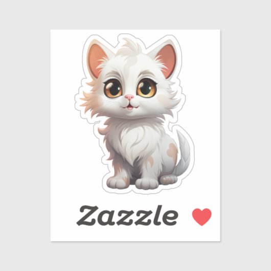 Cartoon kattenillustratie sticker (Vel)