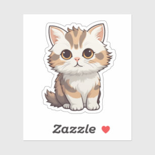 Cartoon kattenillustratie sticker