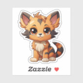 Cartoon kattenillustratie sticker (Vel)