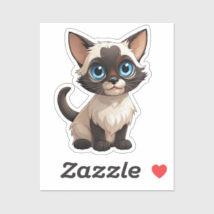 Cartoon kattenillustratie sticker