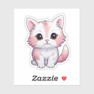 Cartoon kattenillustratie sticker