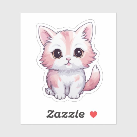 Cartoon kattenillustratie sticker (Vel)