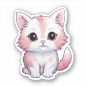 Cartoon kattenillustratie sticker (Voorkant)