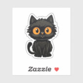 Cartoon kattenillustratie sticker (Vel)