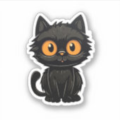 Cartoon kattenillustratie sticker (Voorkant)