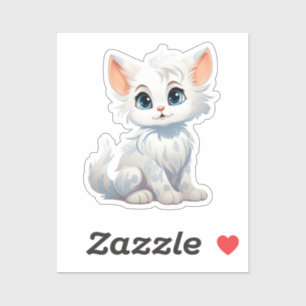 Cartoon kattenillustratie sticker