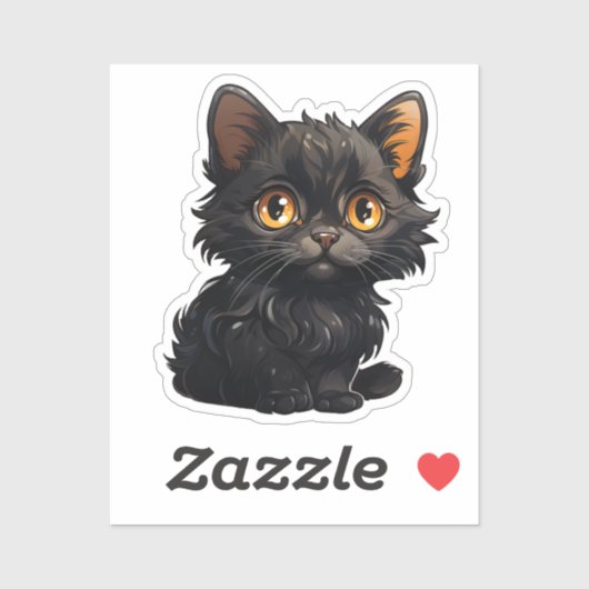 Cartoon kattenillustratie sticker (Vel)