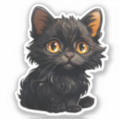 Cartoon kattenillustratie sticker (Voorkant)