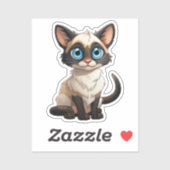 Cartoon kattenillustratie sticker (Vel)