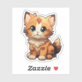 Cartoon kattenillustratie sticker (Vel)