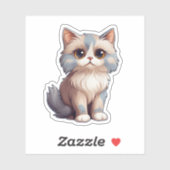 Cartoon kattenillustratie sticker (Vel)