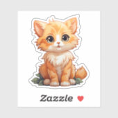 Cartoon kattenillustratie sticker (Vel)