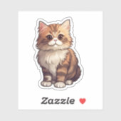 Cartoon kattenillustratie sticker (Vel)