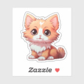 Cartoon kattenillustratie sticker (Vel)