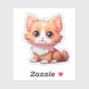 Cartoon kattenillustratie sticker