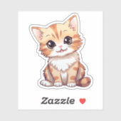Cartoon kattenillustratie sticker (Vel)