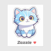 Cartoon kattenillustratie sticker (Vel)
