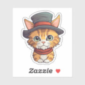 Cartoon kattenillustratie sticker (Vel)