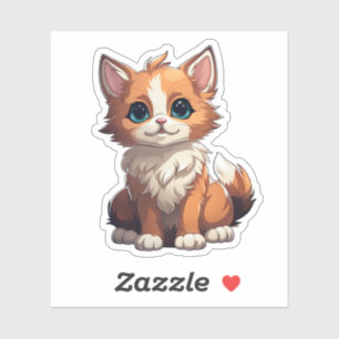Cartoon kattenillustratie sticker
