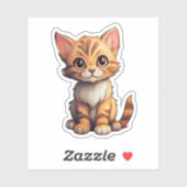 Cartoon kattenillustratie sticker (Vel)