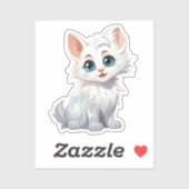 Cartoon kattenillustratie sticker (Vel)