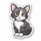 Cartoon kattenillustratie sticker (Voorkant)