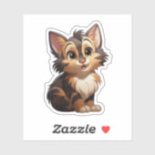 Cartoon kattenillustratie sticker (Vel)