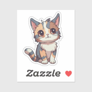 Cartoon kattenillustratie sticker