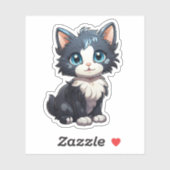 Cartoon kattenillustratie sticker (Vel)