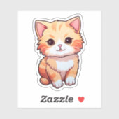 Cartoon kattenillustratie sticker (Vel)