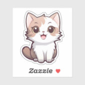 Cartoon kattenillustratie sticker (Vel)