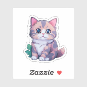 Cartoon kattenillustratie sticker