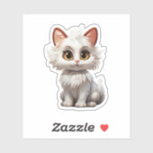 Cartoon kattenillustratie sticker (Vel)